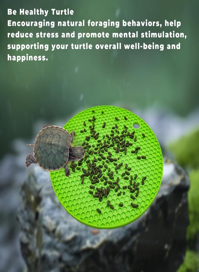 MHLLGN 4 Pack Tortoises Feeding Mats, Foraging Toys for Turtles, Reptile Tank Accessories for Healthy Feeding, PVC Foraging Mat to Increase Feeding Time for Turtle, Bearded Dragon, Gecko, Hermit Crab - Image 3